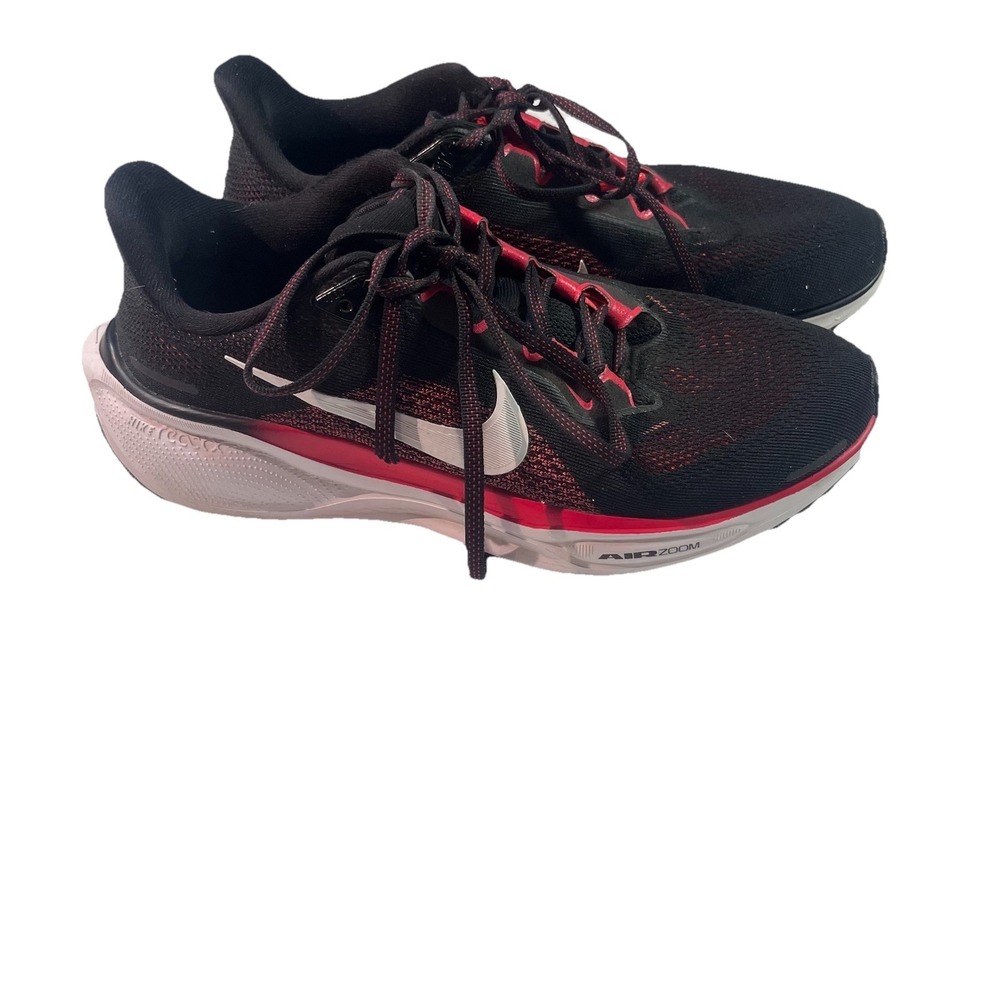 Mens Size 8 Nike Air Zoom Pegasus 41 Black Fire Red Running Shoes FD2722-003 EUC - Picture 2 of 8